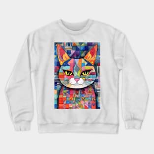 Abstract Cat 1 Crewneck Sweatshirt